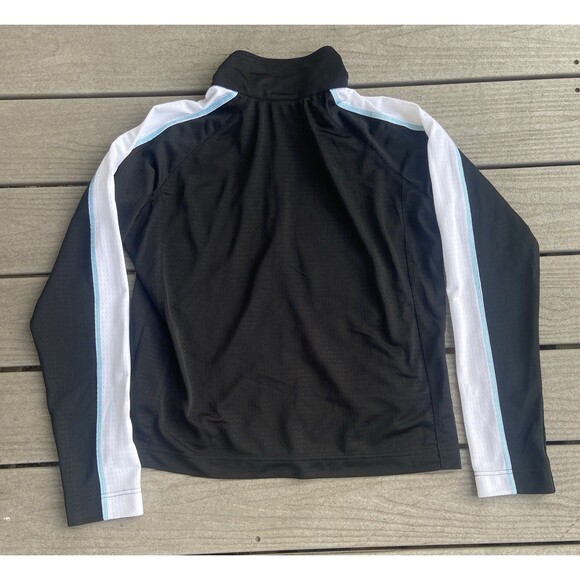 Y2K Nike Women’s XL Track Set Jacket Capri Pants Black White Blue Vintage - Picture 3 of 16